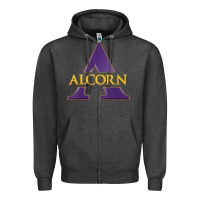 Charcoal Heather alcorn state athletics Zipper Hoodie - linhVisuals