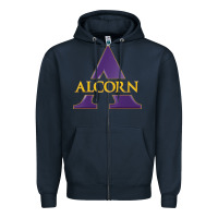 Navy alcorn state athletics Zipper Hoodie - linhVisuals