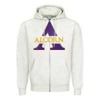 Oatmeal Heather alcorn state athletics Zipper Hoodie - linhVisuals