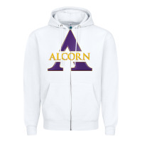 White alcorn state athletics Zipper Hoodie - linhVisuals