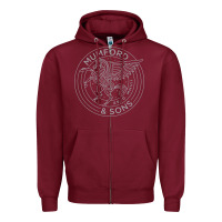 Burgundy #mumford and #sons #pegasus Zipper Hoodie - linhVisuals