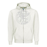 Oatmeal Heather #mumford and #sons #pegasus Zipper Hoodie - linhVisuals