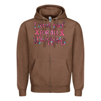 Chestnut i wear pink for all warriors Zipper Hoodie - JahusDesignShop