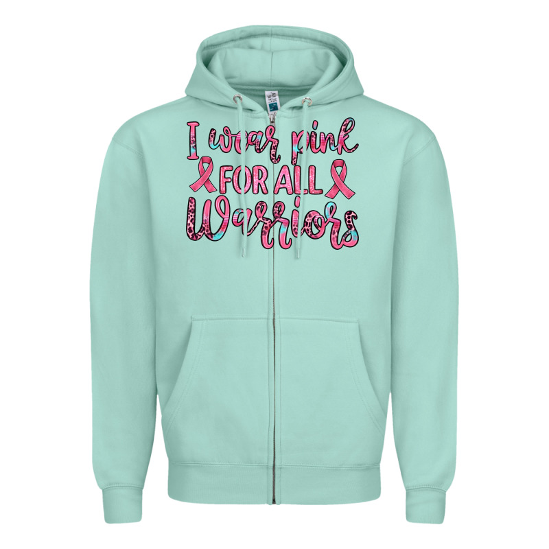 I Wear Pink For All Warriors Zipper Hoodie by JahusDesignShop | Teevron