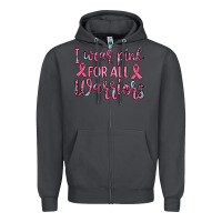 Smoke i wear pink for all warriors Zipper Hoodie - JahusDesignShop