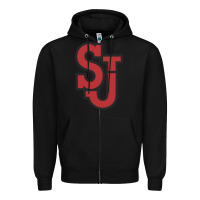Black st. john's red storm Zipper Hoodie - linhVisuals