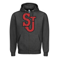 Charcoal Heather st. john's red storm Zipper Hoodie - linhVisuals