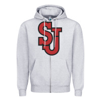 Heather Grey st. john's red storm Zipper Hoodie - linhVisuals