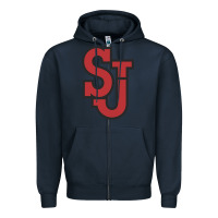 Navy st. john's red storm Zipper Hoodie - linhVisuals
