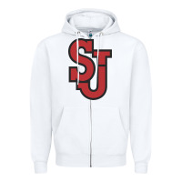 White st. john's red storm Zipper Hoodie - linhVisuals