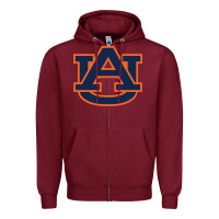 Burgundy auburn tigers Zipper Hoodie - linhVisuals