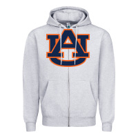 Heather Grey auburn tigers Zipper Hoodie - linhVisuals