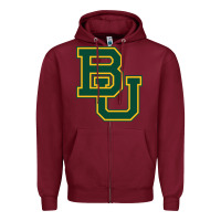 Burgundy baylor athletics Zipper Hoodie - linhVisuals