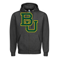 Charcoal Heather baylor athletics Zipper Hoodie - linhVisuals
