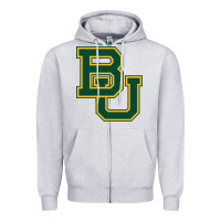 Heather Grey baylor athletics Zipper Hoodie - linhVisuals