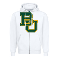 White baylor athletics Zipper Hoodie - linhVisuals