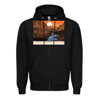 Black vintage grand canyon national park retro colorado river 80s Zipper Hoodie - linhVisuals