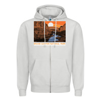 Dove Grey vintage grand canyon national park retro colorado river 80s Zipper Hoodie - linhVisuals
