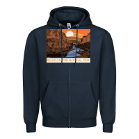 Navy vintage grand canyon national park retro colorado river 80s Zipper Hoodie - linhVisuals