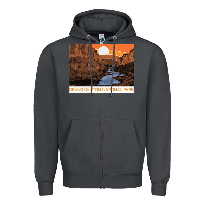 Vintage Grand Canyon National Park Retro Colorado River 80s Zipper Hoodie by linhVisuals | Teevron