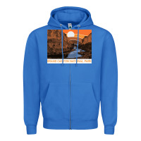 True Royal vintage grand canyon national park retro colorado river 80s Zipper Hoodie - linhVisuals