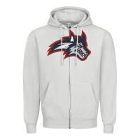 Dove Grey stony brook seawolves Zipper Hoodie - linhVisuals