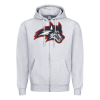 Heather Grey stony brook seawolves Zipper Hoodie - linhVisuals