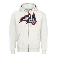 Oatmeal Heather stony brook seawolves Zipper Hoodie - linhVisuals