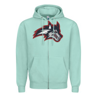 Seafoam stony brook seawolves Zipper Hoodie - linhVisuals