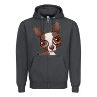 Zippy The Boston Terrier Zipper Hoodie | Teevron