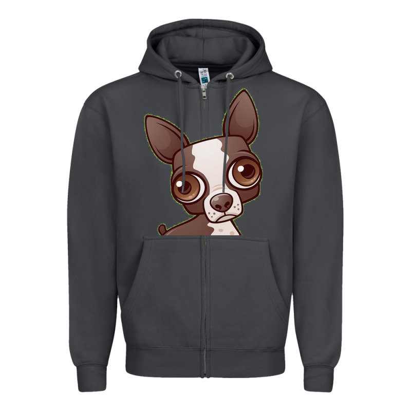 Zippy The Boston Terrier Zipper Hoodie by linhVisuals | Teevron
