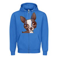 True Royal zippy the boston terrier Zipper Hoodie - linhVisuals