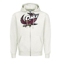 Oatmeal Heather temple owls Zipper Hoodie - linhVisuals