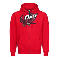 Red temple owls Zipper Hoodie - linhVisuals