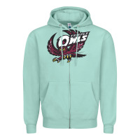 Seafoam temple owls Zipper Hoodie - linhVisuals