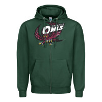 Sports Green temple owls Zipper Hoodie - linhVisuals