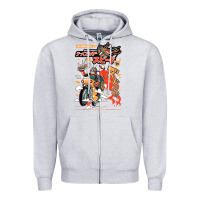 Heather Grey ramen rider food, noodles Zipper Hoodie - linhVisuals