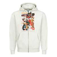 Oatmeal Heather ramen rider food, noodles Zipper Hoodie - linhVisuals