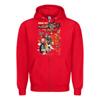 Red ramen rider food, noodles Zipper Hoodie - linhVisuals