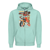 Seafoam ramen rider food, noodles Zipper Hoodie - linhVisuals