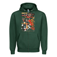 Sports Green ramen rider food, noodles Zipper Hoodie - linhVisuals