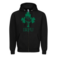 Black irish rugby football union Zipper Hoodie - linhVisuals