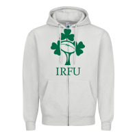 Dove Grey irish rugby football union Zipper Hoodie - linhVisuals