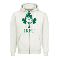 Oatmeal Heather irish rugby football union Zipper Hoodie - linhVisuals