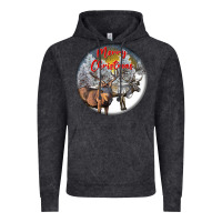 Vintage Black mule buck deer christmas Vintage Hoodie - LillyAllenDesigns