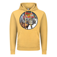 Vintage Mustard mule buck deer christmas Vintage Hoodie - LillyAllenDesigns