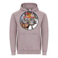 Vintage Zinc mule buck deer christmas Vintage Hoodie - LillyAllenDesigns