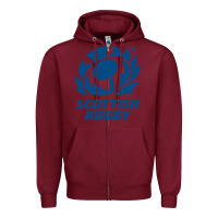 Burgundy scottish rugby Zipper Hoodie - linhVisuals