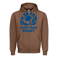 Chestnut scottish rugby Zipper Hoodie - linhVisuals