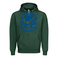 Sports Green scottish rugby Zipper Hoodie - linhVisuals